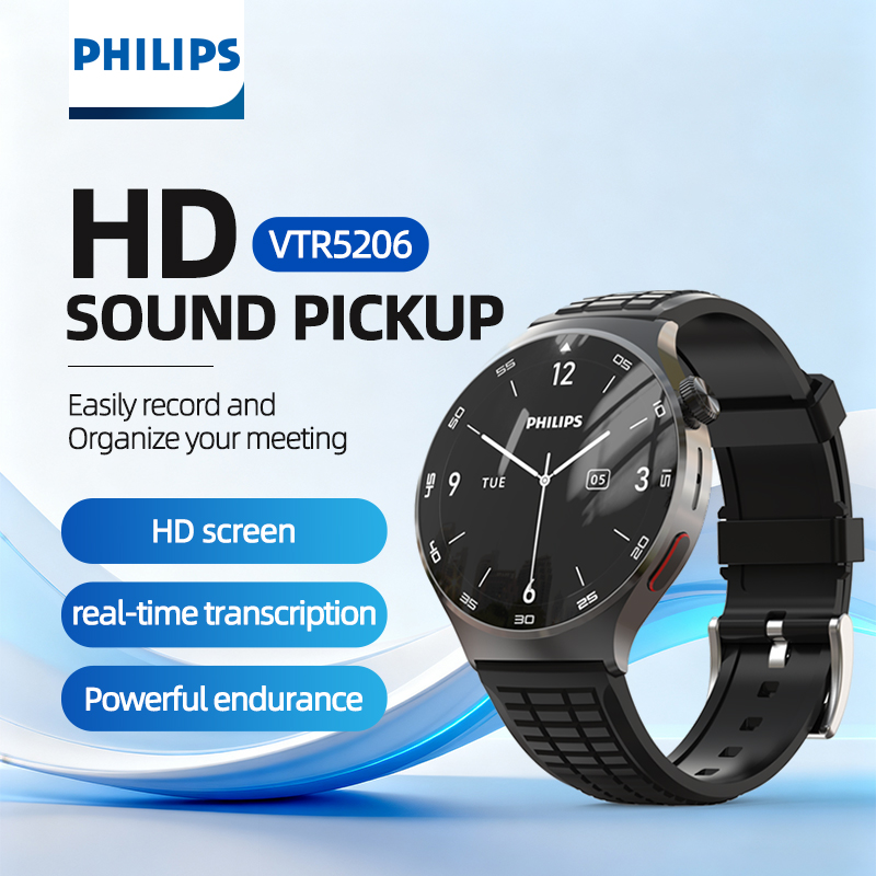 Smartwatch Noise Watches For Men - PHILIPS Sprachaufzeichnungs-Smartwatch für Herren mit Bluetooth-Anruffunktion