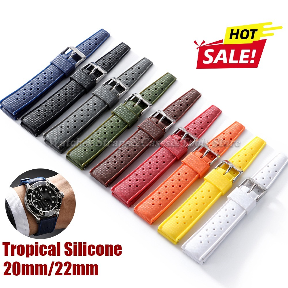 Smartwatch Premium Watches For Women - 20mm 22mm Premium Tropisches Weiches Gummi-Uhrenarmband