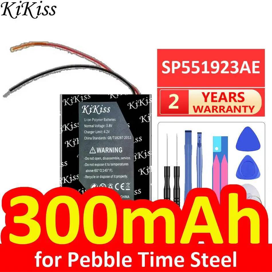Smartwatch Pebble Watches - SP551923AE Smartwatch-Akku, 300 mAh, umweltfreundlich, für