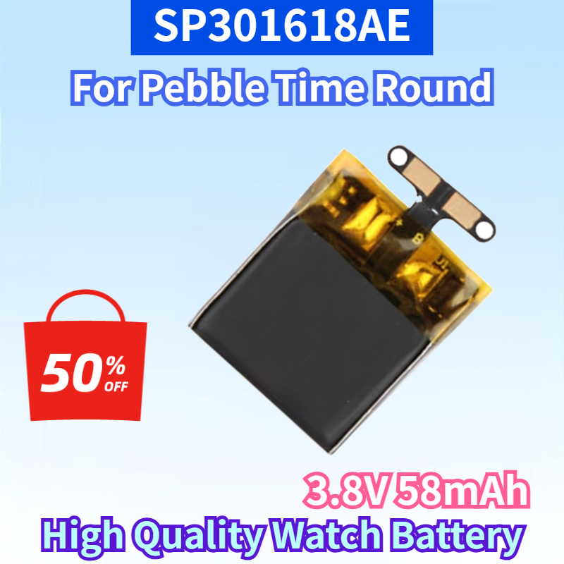 Smartwatch Pebble Watches - Neuester SP301618AE 3,8V 58mAh Lithium-Ionen-Akku für
