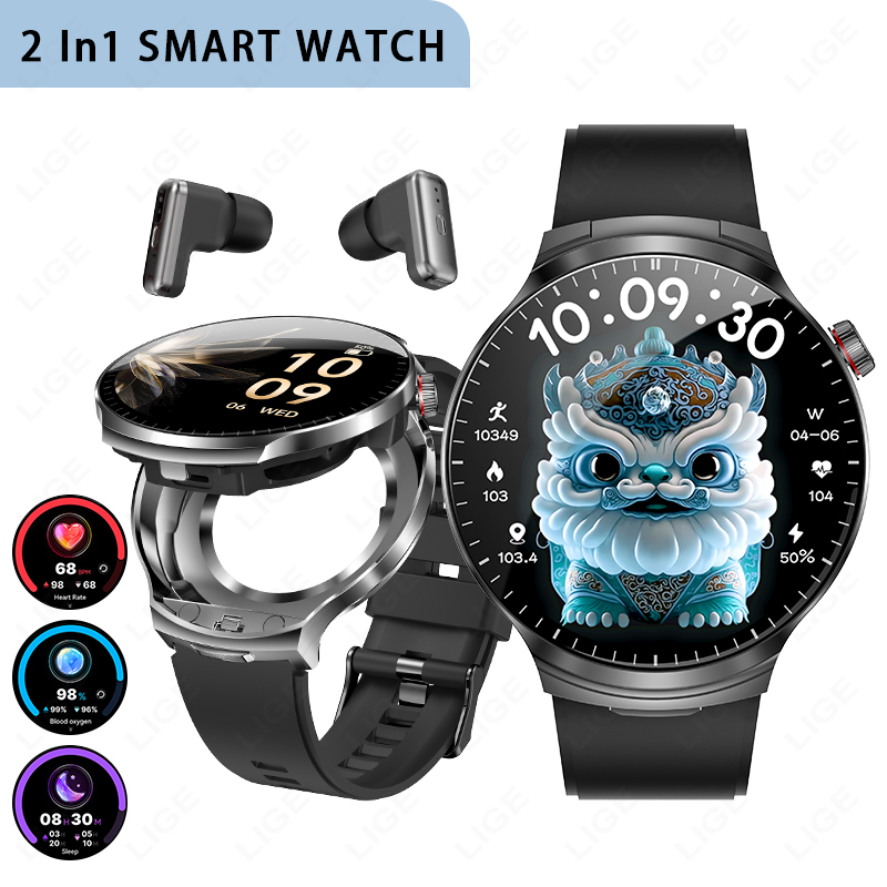 Smartwatch Noise Watches For Men - LIGE Neue TWS 2-in-1 Headset Smartwatch