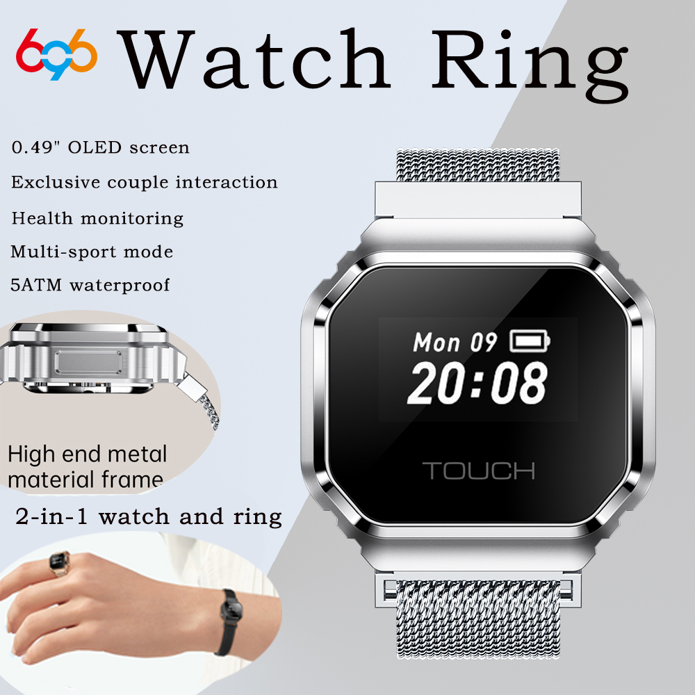 Couple Watches Smartwatch - 2026 Neuer 0,49-Zoll OLED-Bildschirm Smart Ring