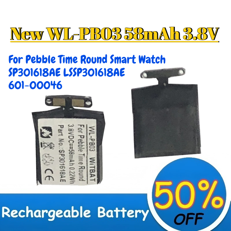 Smartwatch Pebble Watches - Hochwertiger neuer WL-PB03 58mAh 3,8V Ersatzakku