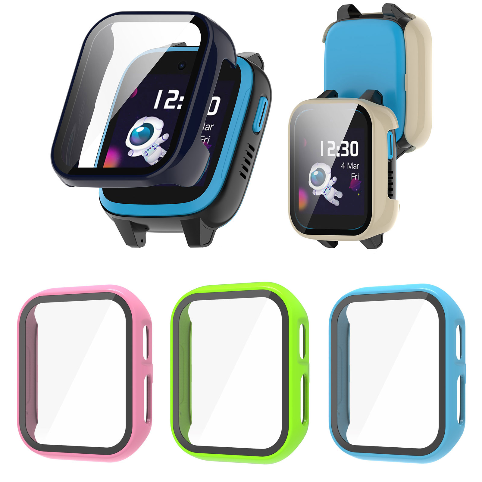 Smartwatch Watches Kids - Harte Kante Shell Glas Screen Protector