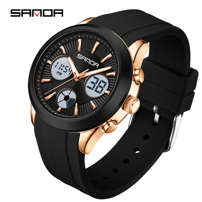 Watches Ladies Smartwatch - SANDA elektronische Uhr, leuchtende 3-Stunden-Multifunktions-Sportuhr, Studentenparty,