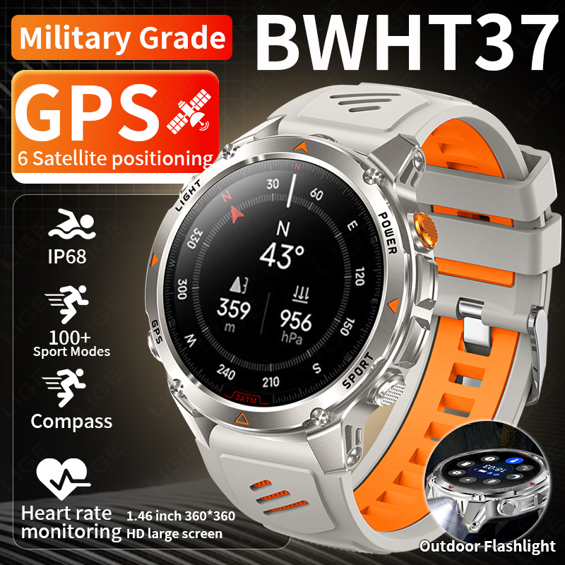 Smartwatch Watches For Men With Gps - LIGE Robuste GPS Track Smart Uhr