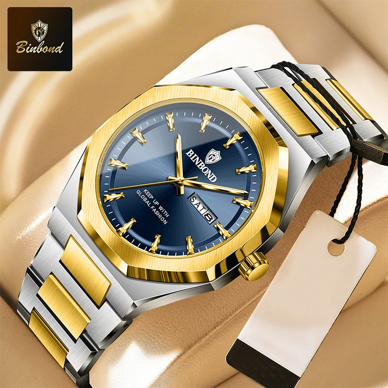 Smartwatch Trending Watches For Men - BINBOND Mode Trend Herren Quarzuhr Edelstahl