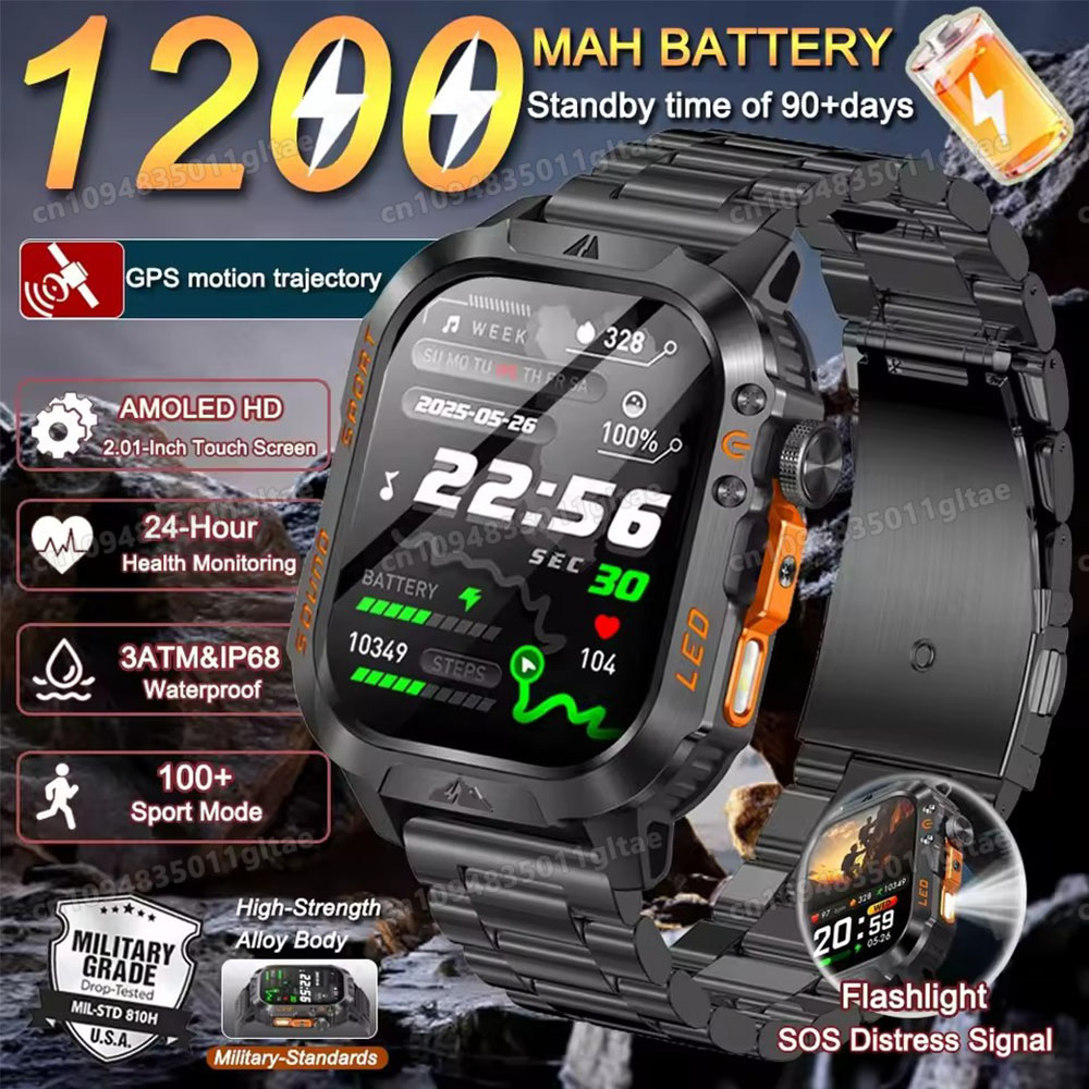 Smartwatch Watches For Men With Gps - 2026 Neue Militärische Smartwatch für Herren