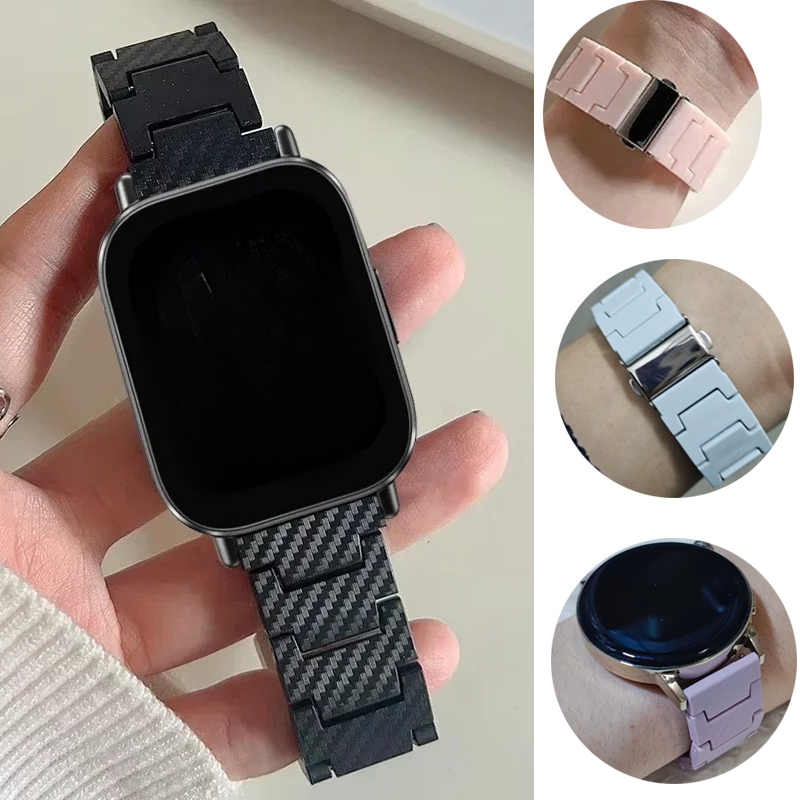 Smartwatch Samsung Watches For Women - 20mm 22mm Carbonfaser-Armband für Xiaomi Redmi