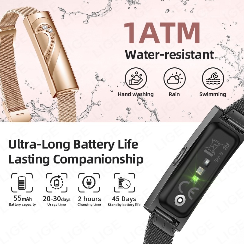 LIGE Smart-Armband, Echtzeit-H – Couple Watches Smartwatch Bewertung und Preis