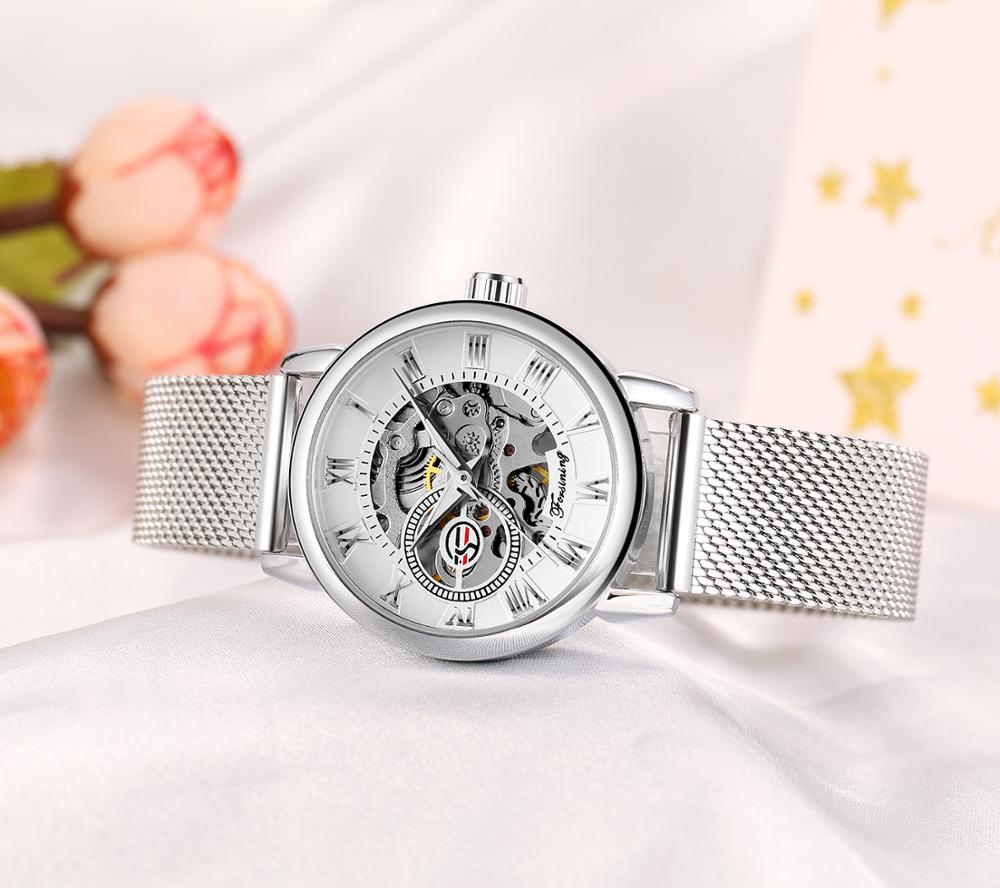 Reloj Mujer FORSINING Mode Fra – Mesh Stainless Strap Bewertung und Preis