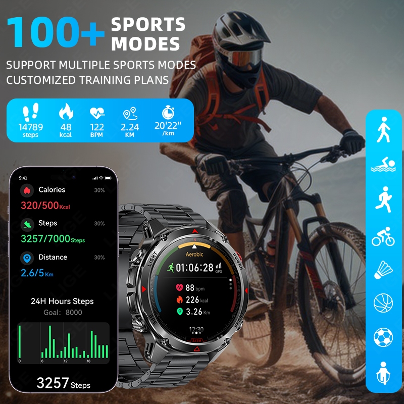 LIGE Neue Professionelle GPS S – Smartwatch Running Watches For Men Bewertung und Preis