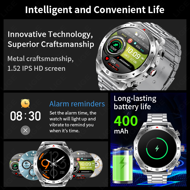 LIGE AMOLED-Bildschirm Smartwa – Smartwatch Noise Watches For Men Bewertung und Preis