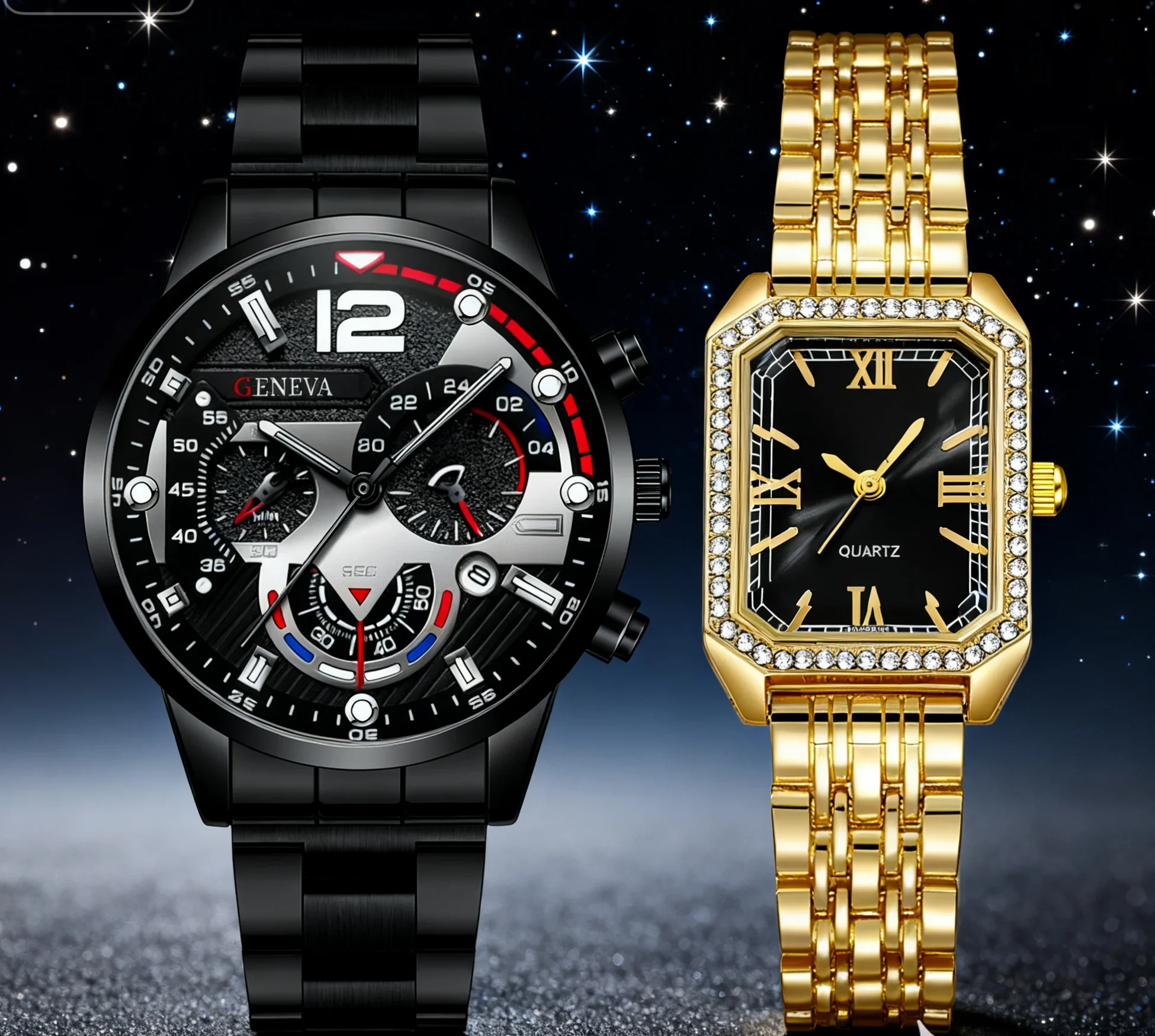 Neue schöne und modische Quarz – Couple Watches Smartwatch Bewertung und Preis